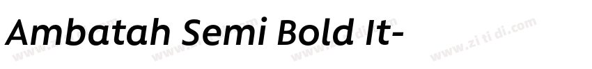 Ambatah Semi Bold It字体转换